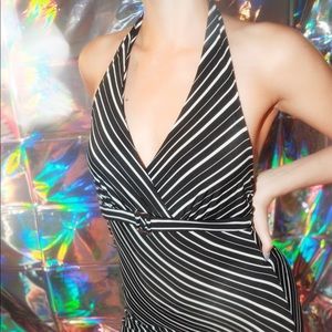 Y2K halter cocktail dress
